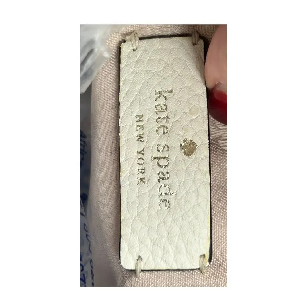 Kate Spade Lexy Cream Pebbled Leather Shoulder Bag Purse Neutral Classic - EUC - Picture 8 of 9